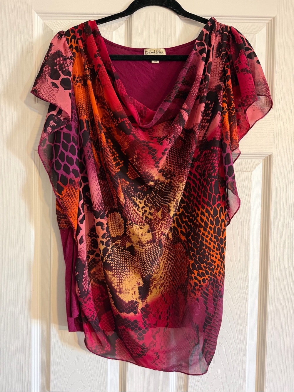 Live And Let Live Y2K Animal Print Blouse